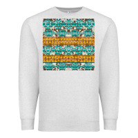 Oatmeal Heather aztec cowhide seamless Premium Sweatshirt - AdoDesignShop
