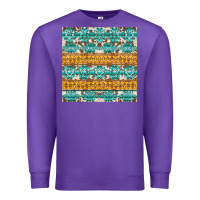 Purple aztec cowhide seamless Premium Sweatshirt - AdoDesignShop