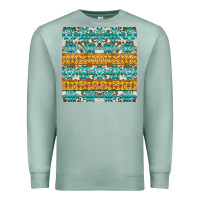 Seafoam aztec cowhide seamless Premium Sweatshirt - AdoDesignShop