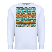 White aztec cowhide seamless Premium Sweatshirt - AdoDesignShop
