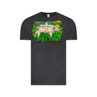 Vintage Black thick thighs lucky vibes charolais bull Vintage Tee - RanaPortraitStore