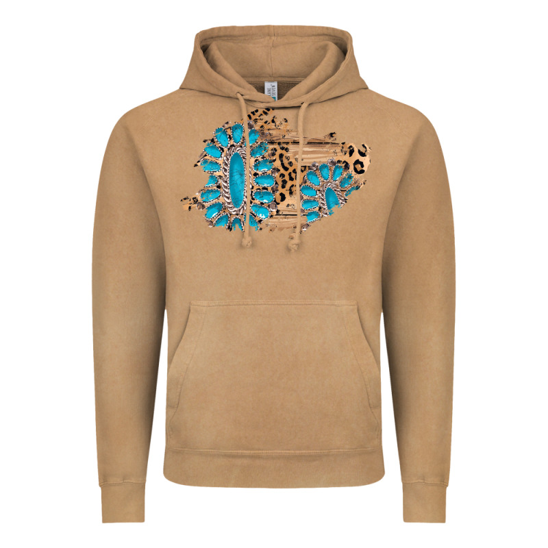 Gemstone Wood Leopard Patch Vintage Hoodie by AdoDesignShop | Teevron