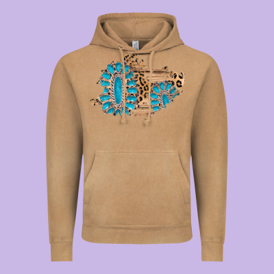 Gemstone Wood Leopard Patch Vintage Hoodie Designed By Adodesignshop
