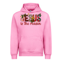 Fuchsia Pink jesus is the reason christmas bbs Urban Hoodie - BundleAndBundleShop