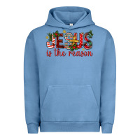 Pigment Pebble Blue jesus is the reason christmas bbs Urban Hoodie - BundleAndBundleShop