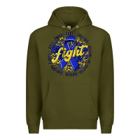 Army Green fight colorectal cancer Premium Hoodie - NancyCooperArtShop