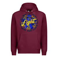 Burgundy fight colorectal cancer Premium Hoodie - NancyCooperArtShop