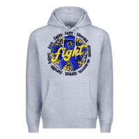 Heather Grey fight colorectal cancer Premium Hoodie - NancyCooperArtShop