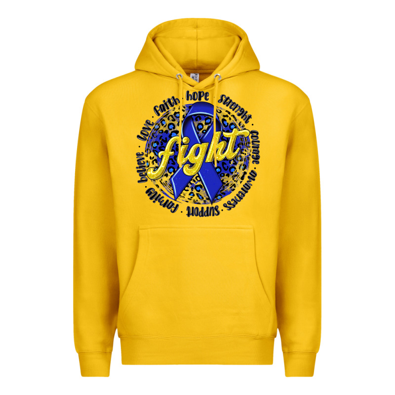 Fight Colorectal Cancer Premium Hoodie by NancyCooperArtShop | Teevron