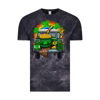 Cloud Black st patricks day truck with pot of gold horseshoe a Vintage Tee - RanaPortraitStore