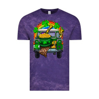 Cloud Purple st patricks day truck with pot of gold horseshoe a Vintage Tee - RanaPortraitStore