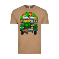 Vintage Coffee st patricks day truck with pot of gold horseshoe a Vintage Tee - RanaPortraitStore