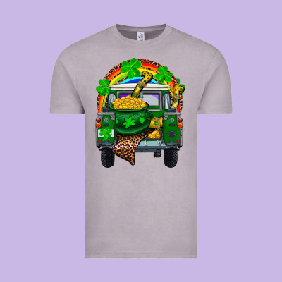 Vintage Tee st patricks day truck with pot of gold horseshoe a