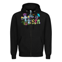 Black Easter Day He is risen Zipper Hoodie - OliviaCreatesArt