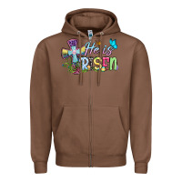 Chestnut Easter Day He is risen Zipper Hoodie - OliviaCreatesArt