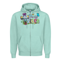 Seafoam Easter Day He is risen Zipper Hoodie - OliviaCreatesArt