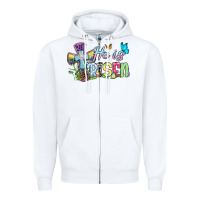 White Easter Day He is risen Zipper Hoodie - OliviaCreatesArt