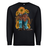 Black western boots with sunflowers Premium Sweatshirt - Artiststas