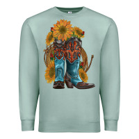 Seafoam western boots with sunflowers Premium Sweatshirt - Artiststas