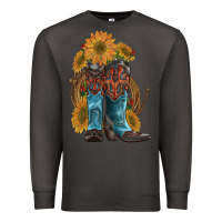 Smoke western boots with sunflowers Premium Sweatshirt - Artiststas