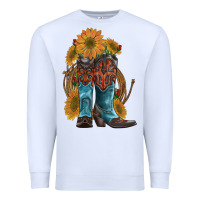 White western boots with sunflowers Premium Sweatshirt - Artiststas