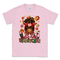 Bubblegum Pink santa's favorite dispatcher afro messy bun Classic Tee - texasbilliewilder