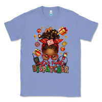 Colony Blue santa's favorite dispatcher afro messy bun Classic Tee - texasbilliewilder