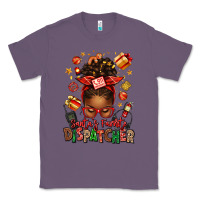 Lavender santa's favorite dispatcher afro messy bun Classic Tee - texasbilliewilder