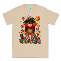 Mushroom santa's favorite dispatcher afro messy bun Classic Tee - texasbilliewilder