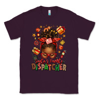 Plum santa's favorite dispatcher afro messy bun Classic Tee - texasbilliewilder