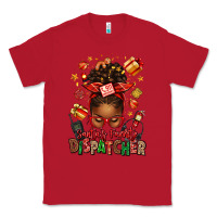 Red santa's favorite dispatcher afro messy bun Classic Tee - texasbilliewilder
