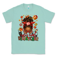 Seafoam santa's favorite dispatcher afro messy bun Classic Tee - texasbilliewilder