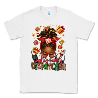 White santa's favorite dispatcher afro messy bun Classic Tee - texasbilliewilder