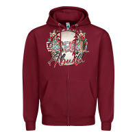Burgundy baseball abuela Zipper Hoodie - RacoonDesign