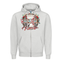 Dove Grey baseball abuela Zipper Hoodie - RacoonDesign