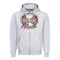 Heather Grey baseball abuela Zipper Hoodie - RacoonDesign