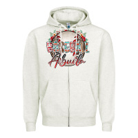 Oatmeal Heather baseball abuela Zipper Hoodie - RacoonDesign
