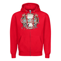 Red baseball abuela Zipper Hoodie - RacoonDesign