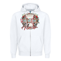White baseball abuela Zipper Hoodie - RacoonDesign