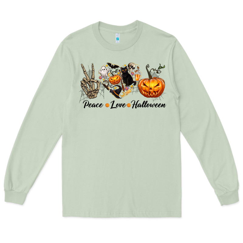 Peace Love Halloween Long Sleeve Tee by texasbilliewilder | Teevron