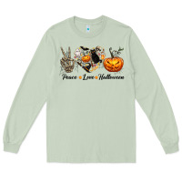 Matcha Peace Love Halloween Long Sleeve Tee - texasbilliewilder