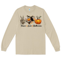 Mushroom Peace Love Halloween Long Sleeve Tee - texasbilliewilder