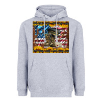 Heather Grey westerm usa army boots Heavyweight Hoodie - Artiststas