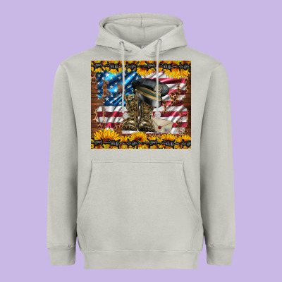 Westerm Usa Army Boots Heavyweight Hoodie Designed By Artiststas