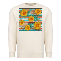 Sandshell sunflower wood serape  leather seamless Premium Sweatshirt - AdoDesignShop