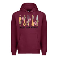 Burgundy choose your weapon Premium Hoodie - MaliasSmallBusiness