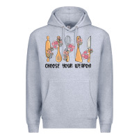 Heather Grey choose your weapon Premium Hoodie - MaliasSmallBusiness