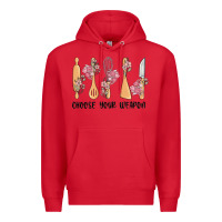 Red choose your weapon Premium Hoodie - MaliasSmallBusiness
