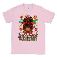 Bubblegum Pink santa's favorite secretary afro messy bun Classic Tee - texasbilliewilder