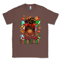 Chestnut santa's favorite secretary afro messy bun Classic Tee - texasbilliewilder